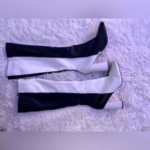 Black and white GOGo boots